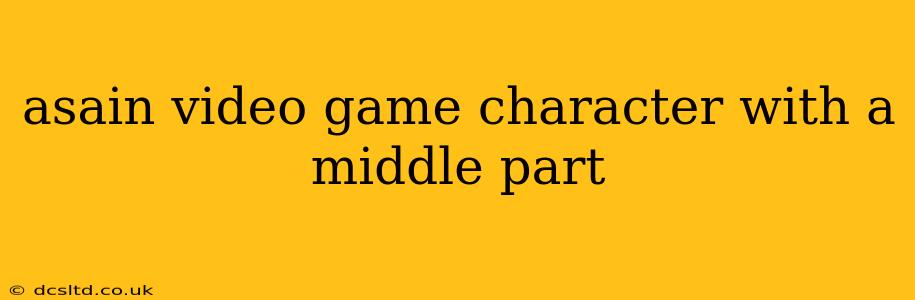 asain video game character with a middle part