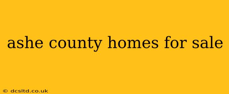 ashe county homes for sale