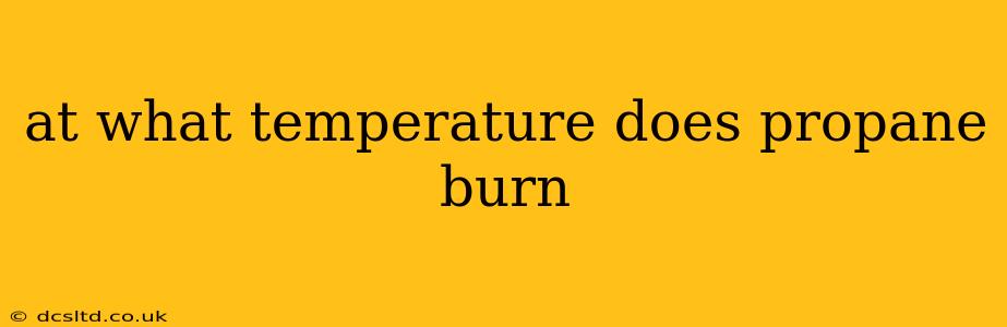 at what temperature does propane burn
