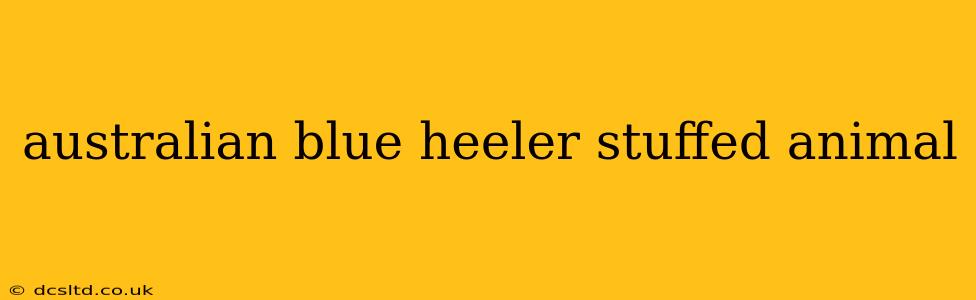 australian blue heeler stuffed animal