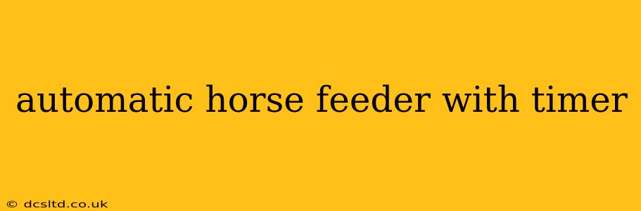 automatic horse feeder with timer