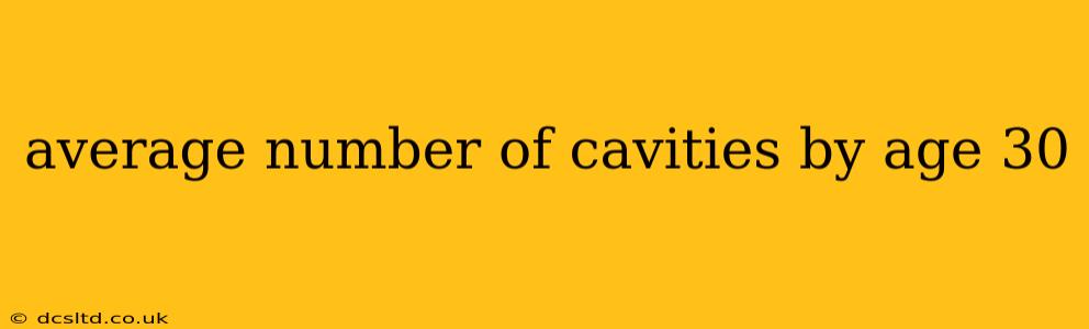 average number of cavities by age 30