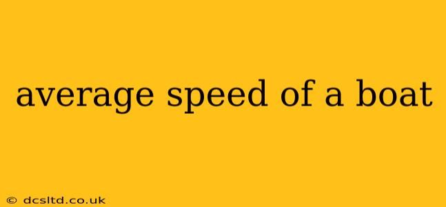 average speed of a boat