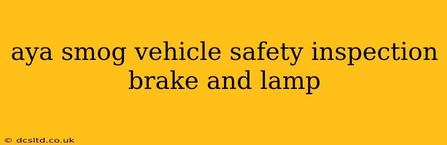 aya smog vehicle safety inspection brake and lamp