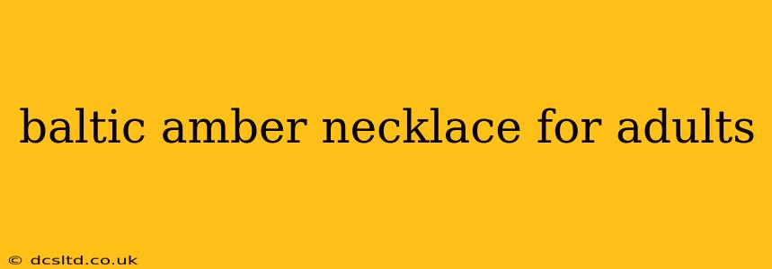 baltic amber necklace for adults