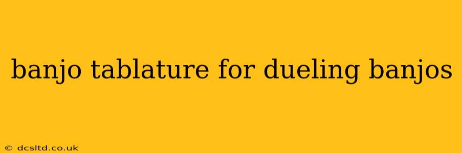 banjo tablature for dueling banjos