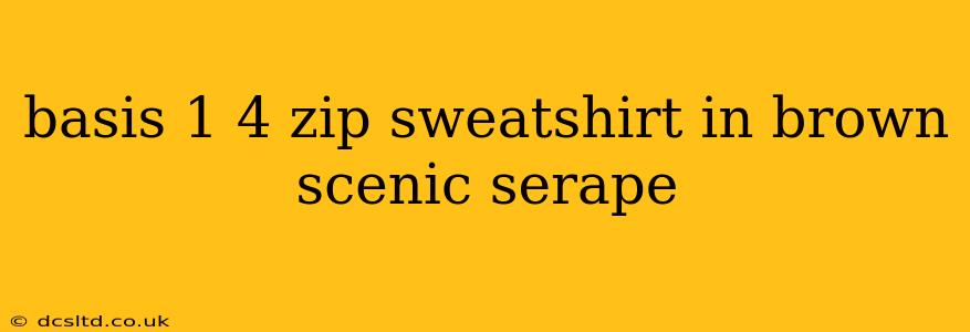 basis 1 4 zip sweatshirt in brown scenic serape