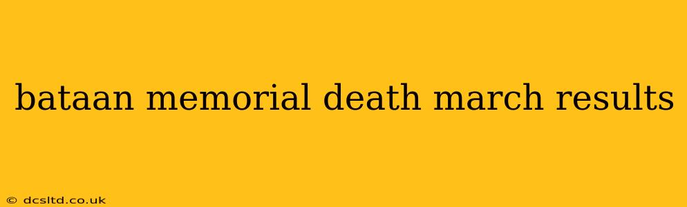 bataan memorial death march results
