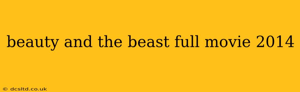 beauty and the beast full movie 2014