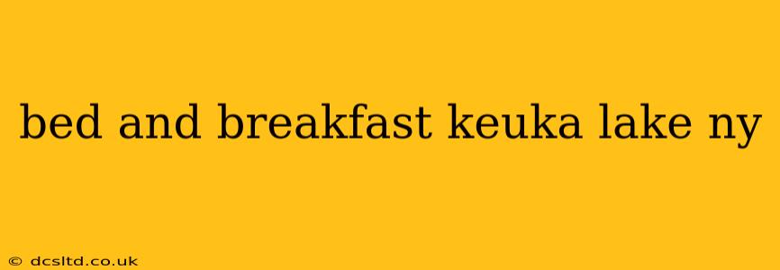 bed and breakfast keuka lake ny