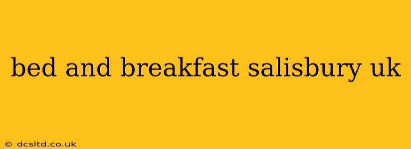 bed and breakfast salisbury uk