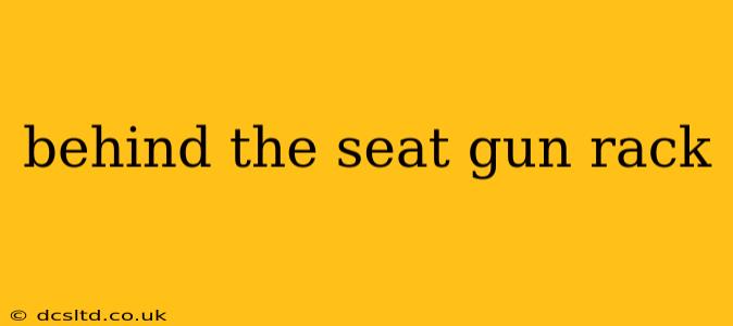 behind the seat gun rack