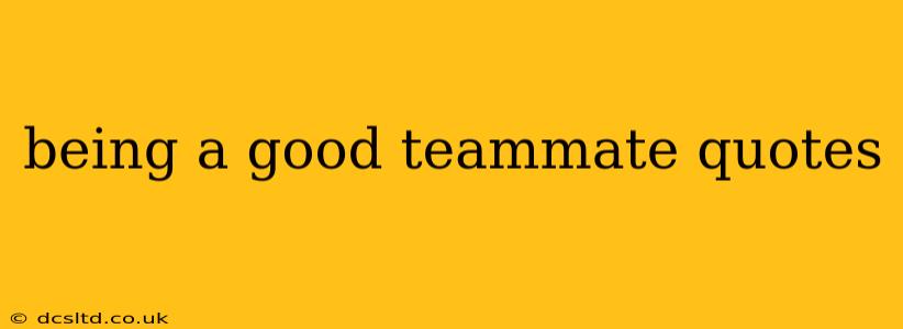 being a good teammate quotes