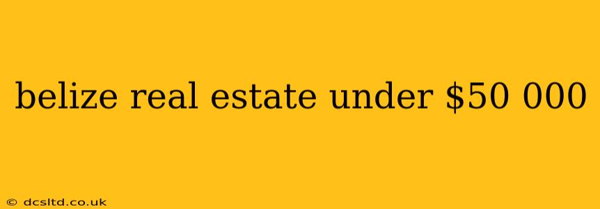 belize real estate under $50 000
