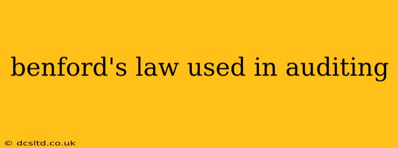 benford's law used in auditing