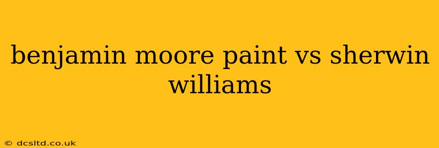 benjamin moore paint vs sherwin williams