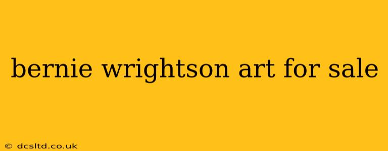 bernie wrightson art for sale