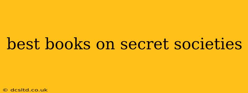 best books on secret societies