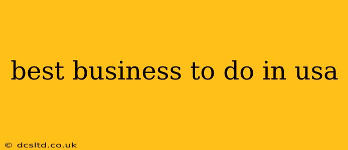 best business to do in usa