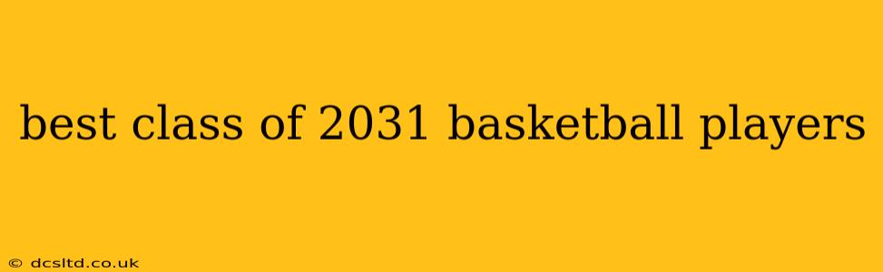 best class of 2031 basketball players