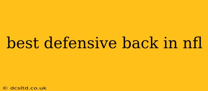 best defensive back in nfl