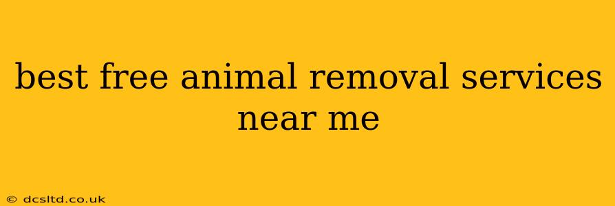 best free animal removal services near me