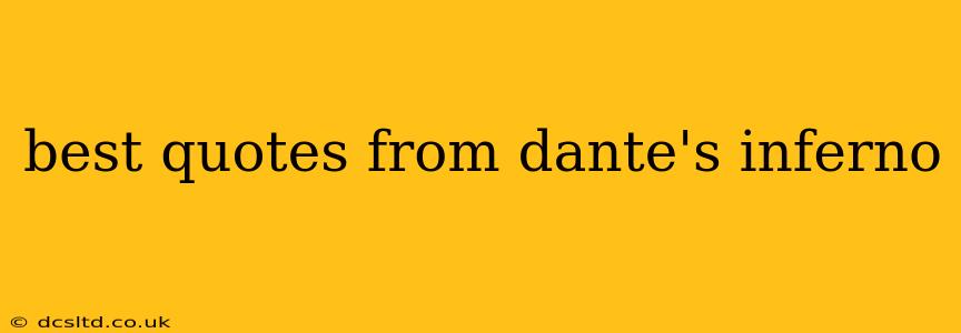 best quotes from dante's inferno