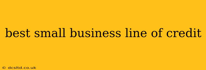 best small business line of credit