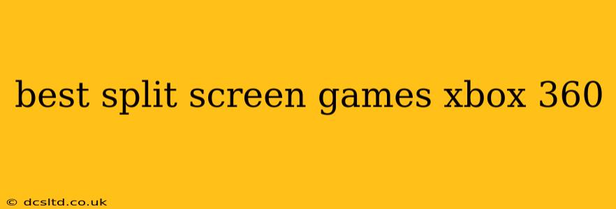 best split screen games xbox 360