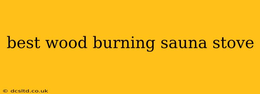 best wood burning sauna stove