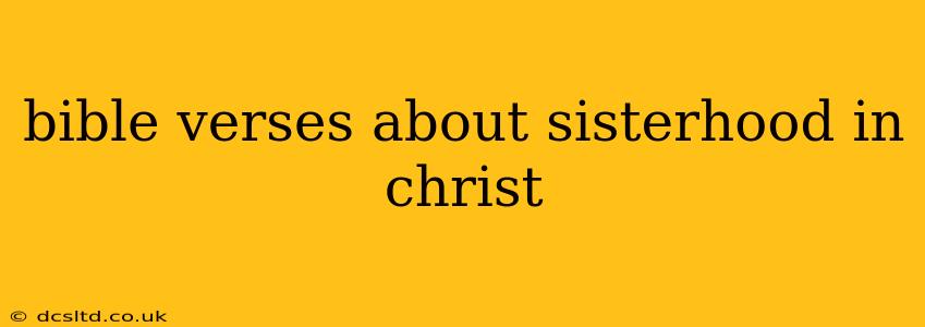 bible verses about sisterhood in christ