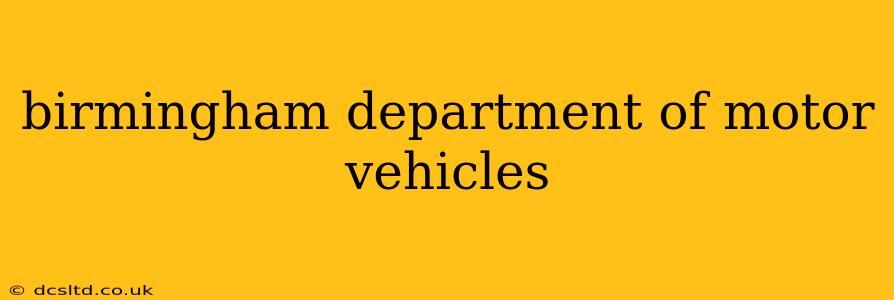 birmingham department of motor vehicles