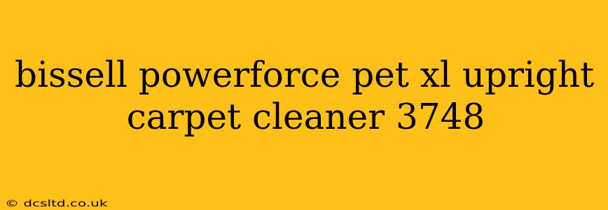 bissell powerforce pet xl upright carpet cleaner 3748