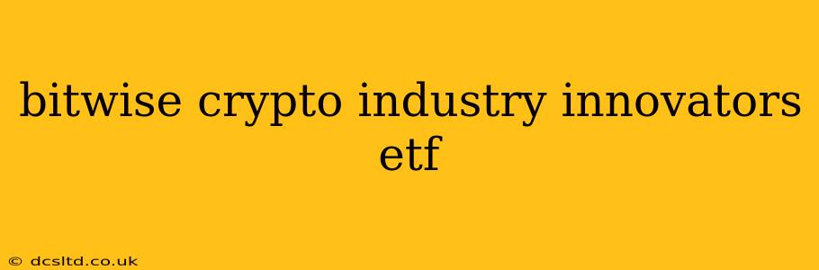 bitwise crypto industry innovators etf
