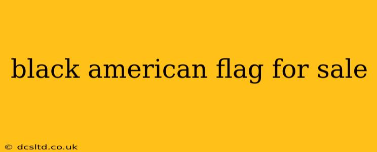 black american flag for sale