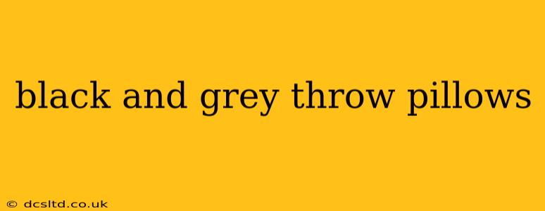 black and grey throw pillows