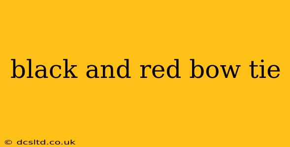 black and red bow tie