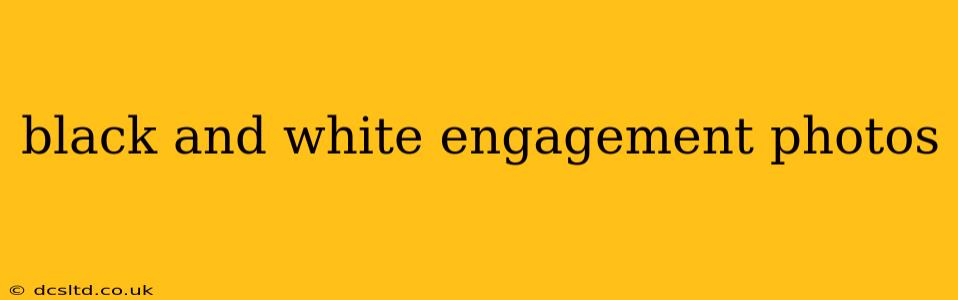 black and white engagement photos