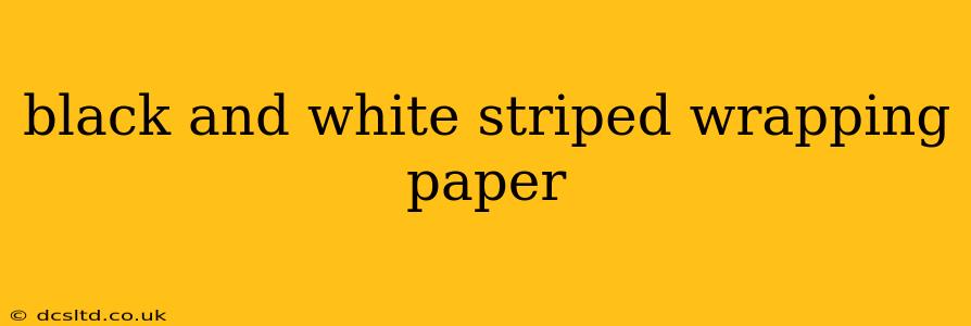 black and white striped wrapping paper