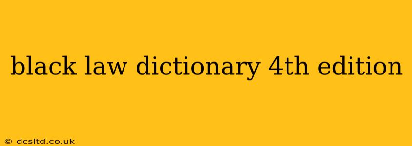 black law dictionary 4th edition
