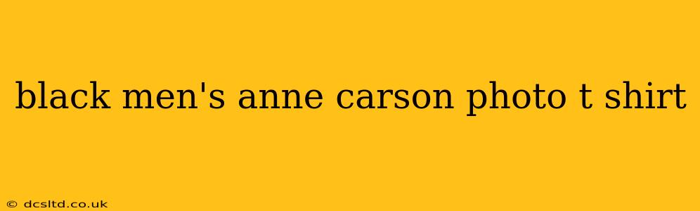black men's anne carson photo t shirt