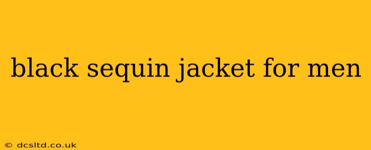 black sequin jacket for men