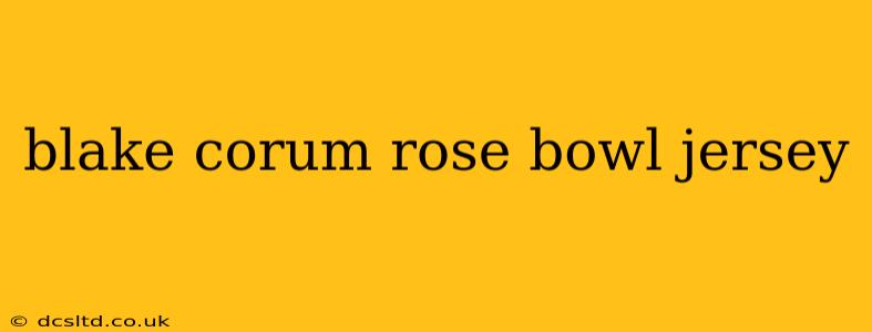blake corum rose bowl jersey