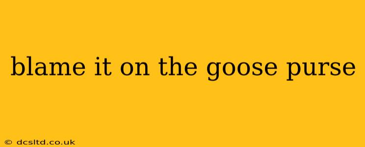 blame it on the goose purse