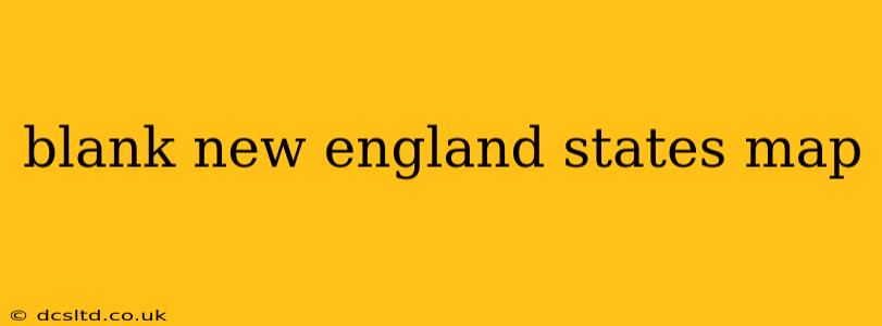 blank new england states map
