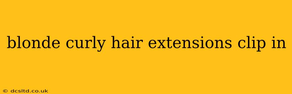blonde curly hair extensions clip in