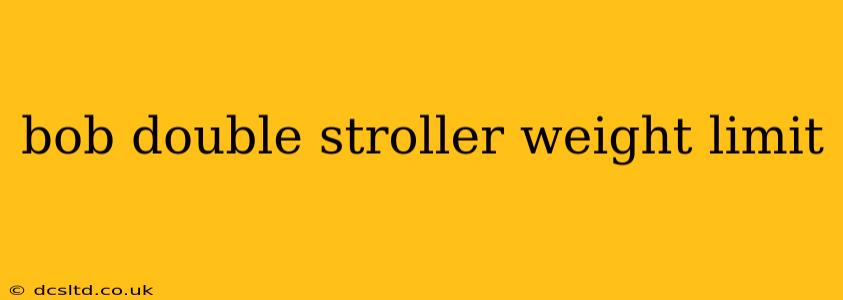 bob double stroller weight limit