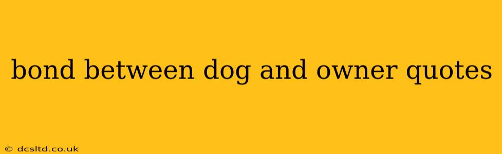 bond between dog and owner quotes