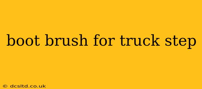 boot brush for truck step