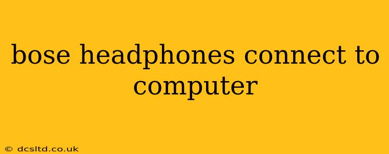 bose headphones connect to computer